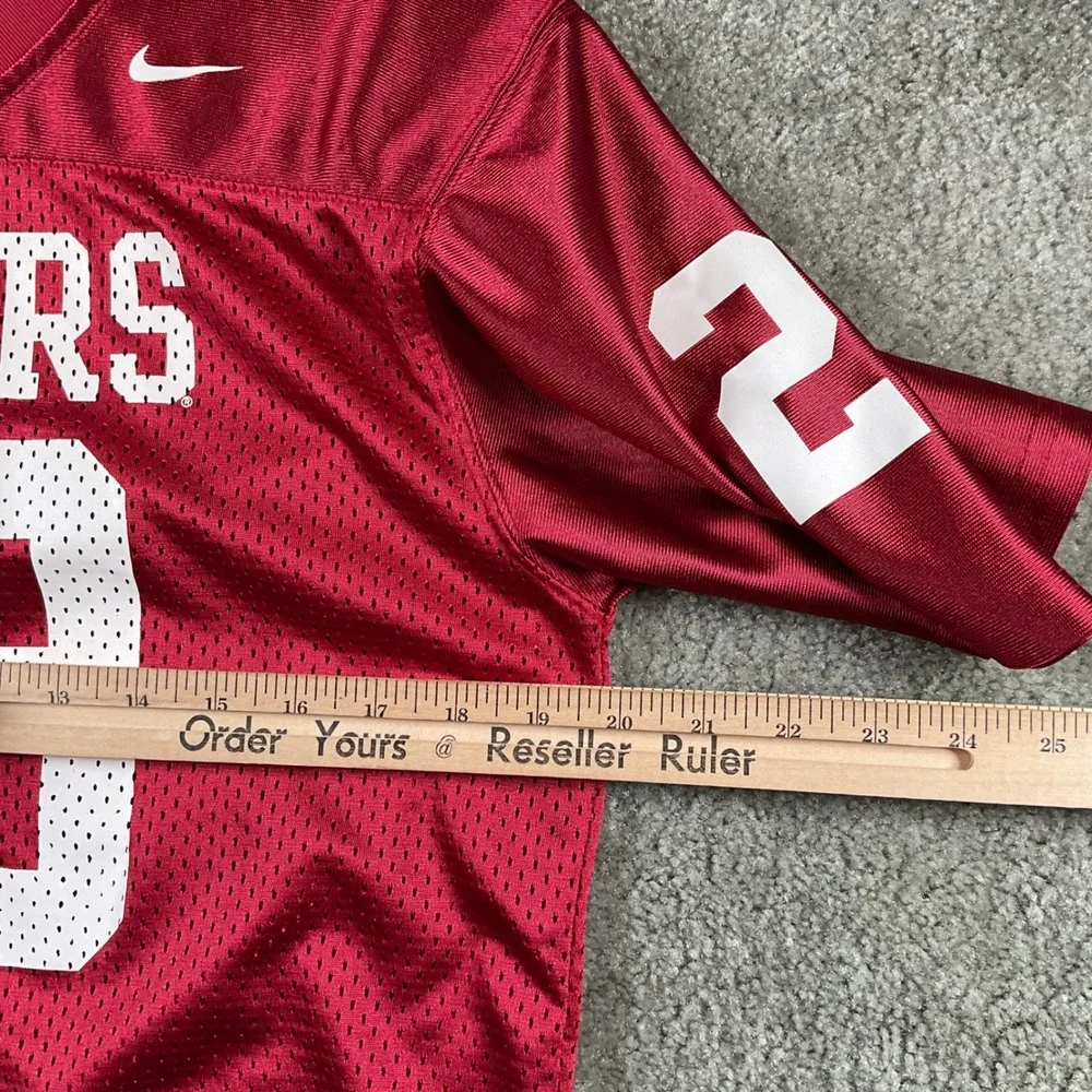 Nike Oklahoma Sooners 23 Football Jersey Youth Size L Crimson Red - Picture 5 of 6